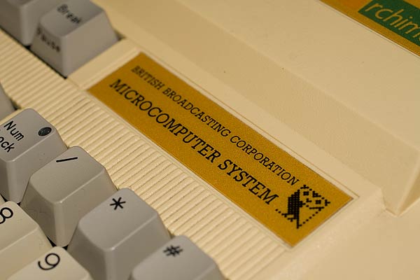 The Archimedes A310 keyboard detailing the BBC Microcomputer System label