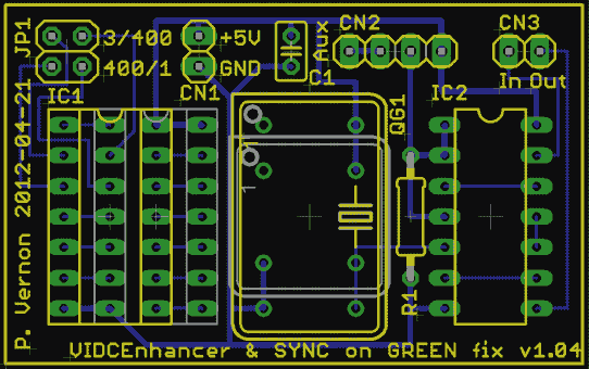 VIDC Enhancer board layout