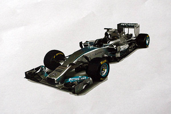 2014 Mercedes Formula 1 Car printed from an Acorn Archimedes in 256 colours