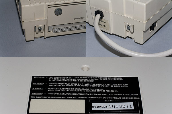 Case screw locations on the Acorn BBC A3000