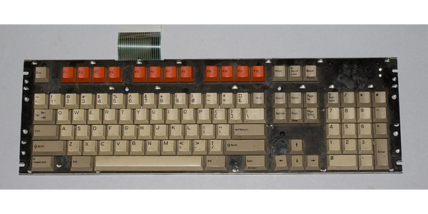 The A3000 keyboard removed from the computer before servicing