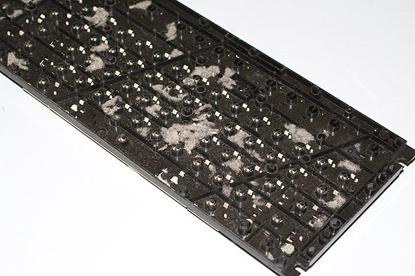 The A3000 keyboard chassis is a harbour for dust, fluff and dirt.