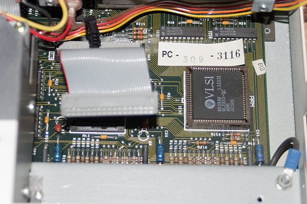 The ARM2 processor in situ in the Archimedes A410/1