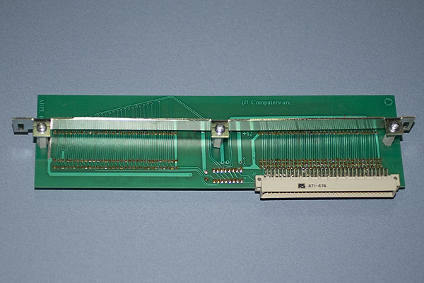 The reverse side of the backplane showing the attached support bracket