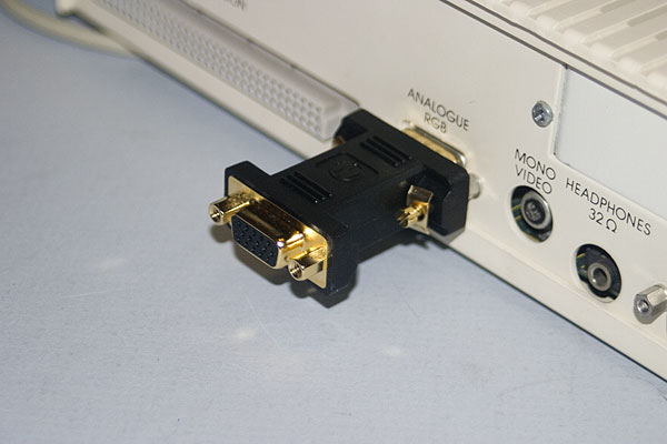Acorn BBC A3000 with 9 to 15 pin VGA adapter fitted