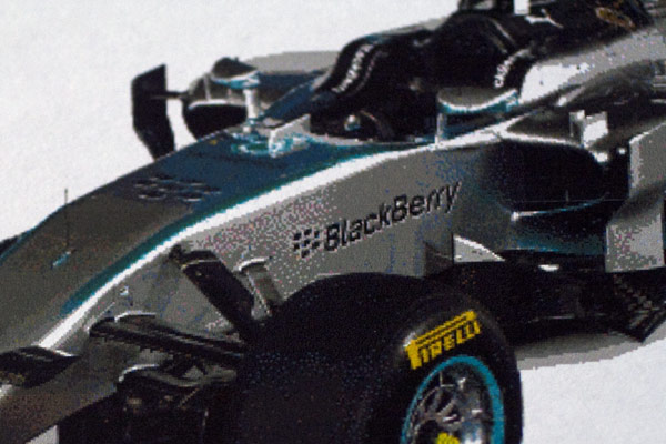 2014 Mercedes Formula 1 Car print out from an Acorn Archimedes detail shot