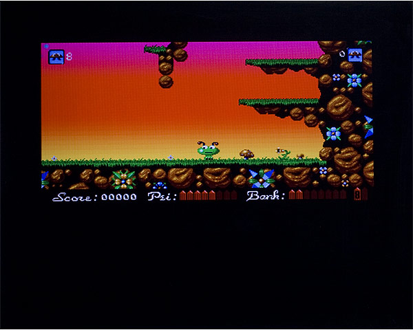 Gribbly's Day Out on a VGA monitor with LCDGameModes running